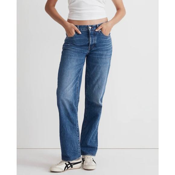 Madewell Denim - MADEWELL Low Slung Straight Jean Palmina Wash Airy Denim Size 30
